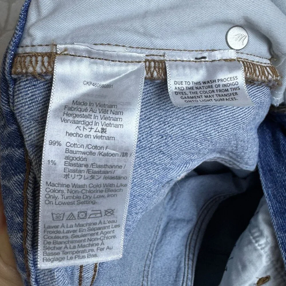 Madewell High-Rise Distressed Raw-Hem Denim Jeans The Perfect Vintage Jean 29 - Picture 8 of 8